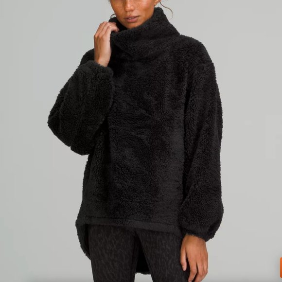 lululemon athletica Sweaters - Lululemon Warmth Restore Black Pullover Fleece High Collar Pullover Sweater 2